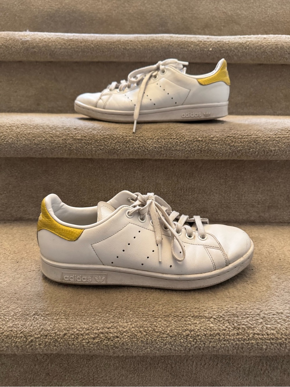 adidas Stan Smith’s Sneakers with Yellow Heel Tab